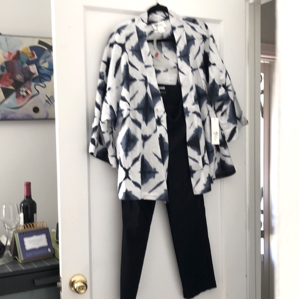 NWT Andrea Jovine SHIBORI Color linen/cotton sz M